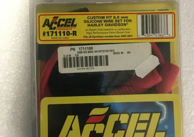 CAVI CANDELE SPARK PLUG WIRE SET 8MM RED Accel - Annuncio 7088901