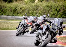 Maxienduro, sfida in pista: a 240 km/h con le maxienduro BMW, Ducati e KTM!