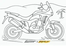 #coloralapassione - Le moto da stampare e colorare: Honda Africa Twin