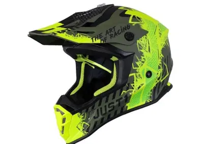 CASCO Moto Just1 J38 Mask - Flo Yellow/Black/Gr - Annuncio 8261037