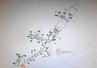Collettore anteriore scarico GT650 Hyosung - Annuncio 8524408