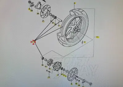 Componenti ruota posteriore Hyosung - Annuncio 8537160