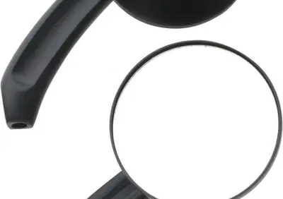 Specchietti tondi alluminio billet neri Custom Chr  - Annuncio 8546675