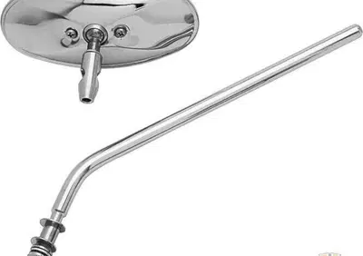 Specchietto ovale a stelo lungo cromato Custom Chr  - Annuncio 8546710