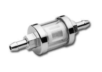 Filtro benzina See-Flow cromo e vetro per tubo da  - Annuncio 8550383