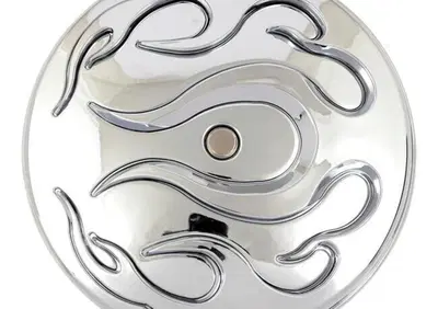 Inserto coperchio filtro aria cromato con fiamme c  - Annuncio 8556214