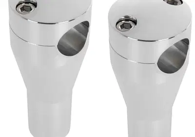 Riser tondi cromati alti 4" per manubri da 1" Cust  - Annuncio 8827064
