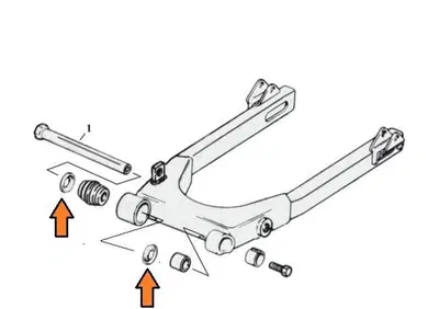 Paraoli forcellone lato destro per Sportster dal 1  - Annuncio 8827415