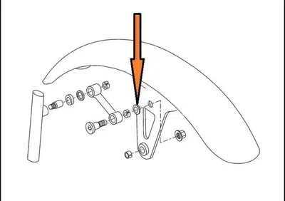 Inserto centraggio parafango anteriore per Softail  - Annuncio 9017732