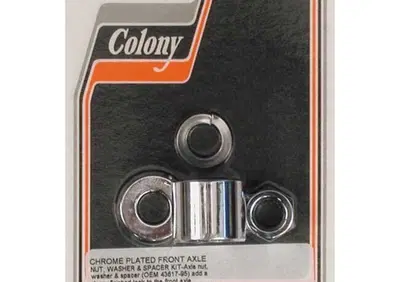 Kit distanziale e bullone cromati per perno ruota  - Annuncio 9053876