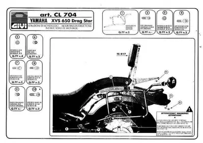 Givi supporto borse Yamaha XVS650 - Annuncio 9065681