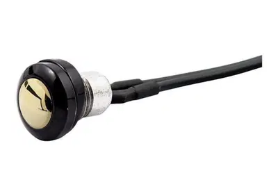 Pulsante mini nero bottone ottone diametro 12mm Mo  - Annuncio 8554601