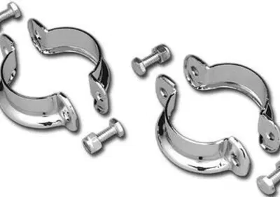 Fascette scarico cromate per Touring 86-94 Custom  - Annuncio 8546804
