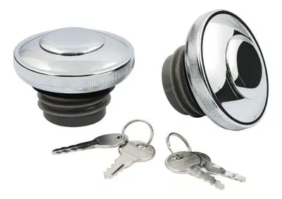 Tappi benzina con serratura cromati per Dyna e Sof  - Annuncio 8559976