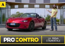 Mazda MX-5: Pro e Contro. Ecco la nostra prova strumentale e tutti i numeri della pagella [VIDEO]
