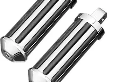 Pedaline gomma e cromo per guidatore Custom Chrome  - Annuncio 8562637