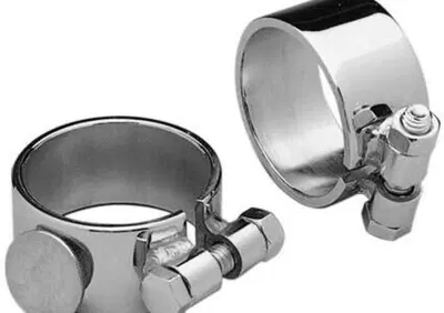 Fascette scarico cromate larghe per Sportster 57-8  - Annuncio 8546805