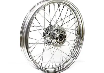 Ruota anteriore a 40 raggi cromata 19x2,5 Per Dyna  - Annuncio 9210840