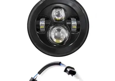 Parabola LED da 7" nera luce anabbagliante e abbag  - Annuncio 9041594