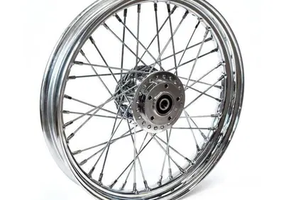 Ruota anteriore a 40 raggi cromata 19x2,5 Per Dyna  - Annuncio 9210834
