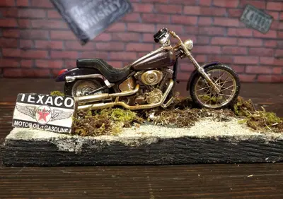 Diorama con Softail Deuce American Wheels  - Annuncio 8829115