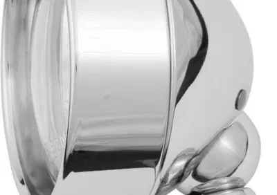 Faro anteriore 3 1/2" omologato cromato bombato Cu  - Annuncio 8557919