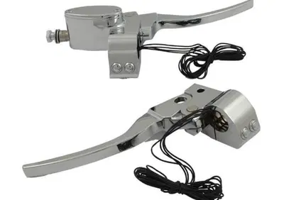 Comandi manubrio Custom cromati singolo disco con  - Annuncio 8562245