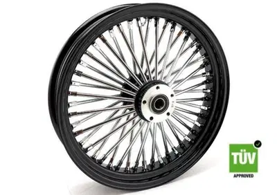 Ruota anteriore nera e cromo Big Spoke 48 raggi 18  - Annuncio 8560272