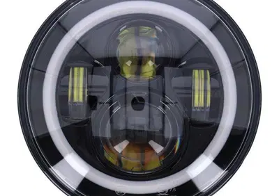 Parabola 7" LED omologata nero con anello luminoso  - Annuncio 9355042