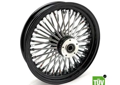 Ruota posteriore nera e cromo Big Spoke 48 raggi  - Annuncio 8560269