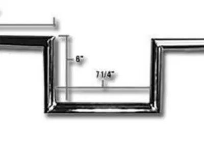 Manubrio Z Bar 1", alto 6", Largo 72cm, Cromato, c Jammer - Annuncio 8558662