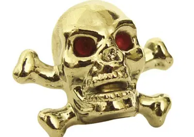 Tappini valvola Skull Head dorati Trik Topz  - Annuncio 8558601