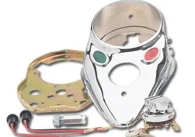 Cruscotto cromato Cat Eye con kit montaggio 36-46  - Annuncio 8550349