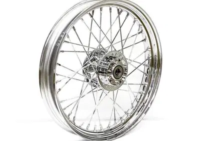 Ruota anteriore a 40 raggi cromata 19x2,5 Per Dyna  - Annuncio 9210841