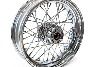 Ruota posteriore a 40 raggi cromata 17x4,5 per Dyn  - Annuncio 9211974