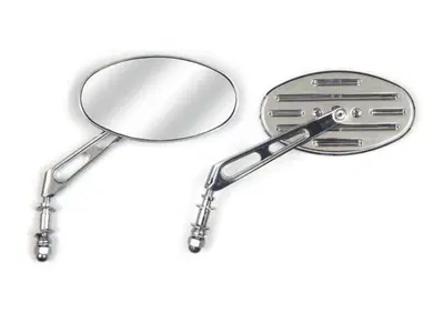 Specchietto ovale slotted a stelo corto cromato Mo  - Annuncio 8546742