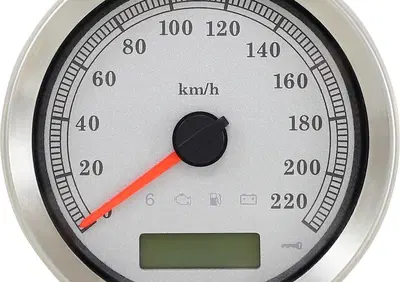 Contakilometri elettronico 4" argento e inox per D Drag Specialties - Annuncio 9042473