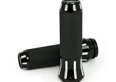 Manopole Cobra billet nere e nero contrast per acc  - Annuncio 9015506