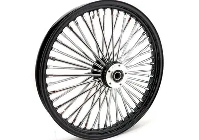 Ruota anteriore nera e cromo Big Spoke 48 raggi 21  - Annuncio 8560280