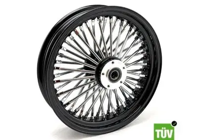Ruota anteriore nera e cromo Big Spoke 48 raggi 16  - Annuncio 8560267