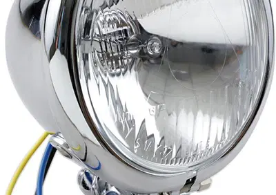 Faro anteriore 4 1/2" Bates omologato cromato lamp Drag Specialties - Annuncio 9474576