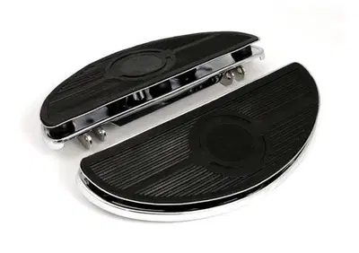 Pedane ovali guidatore ammortizzate cromate vintag  - Annuncio 8555416