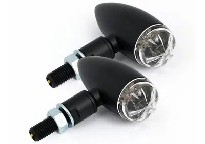 frecce a led Micro Bullet nere lente chiara omolog  - Annuncio 8551947