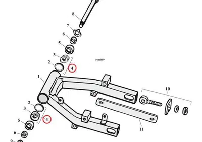 Cuscinetto forcellone FL e FX dal 1958 al 1985 rif  - Annuncio 8549589