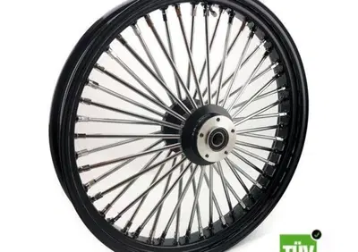 Ruota anteriore nera e cromo Big Spoke 48 raggi 23  - Annuncio 8560292