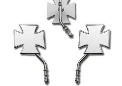 Specchietto Maltese destro a stelo lungo cromo Cus  - Annuncio 8546691