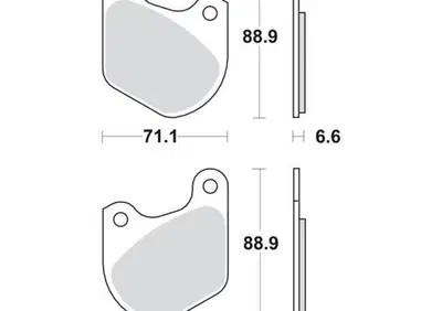 Pastiglie posteriori organiche per Sportster dal 1 Sbs - Annuncio 9505595