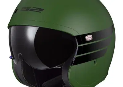 Casco Jet LS2 OF599 Spitfire 2 Retro verde - Annuncio 9506282