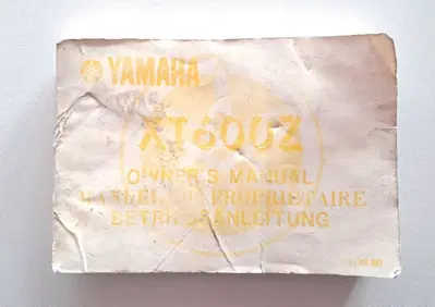 Uso e manutenzione YAMAHA XT 600 Z - Annuncio 9602489