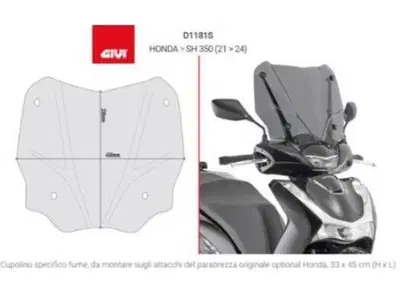 PARABREZZA FUME' GIVI PER HONDA SH 350. CODICE D11 - Annuncio 9648047